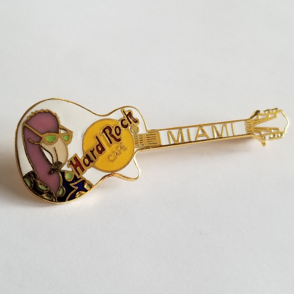 Vintage Hard Rock Cafe pin Miami flamingo hrc florida fl